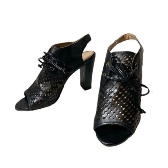 BCBG Generation Leather Open Toe Block High Heels Women’s size 5 - Picture 1 of 5